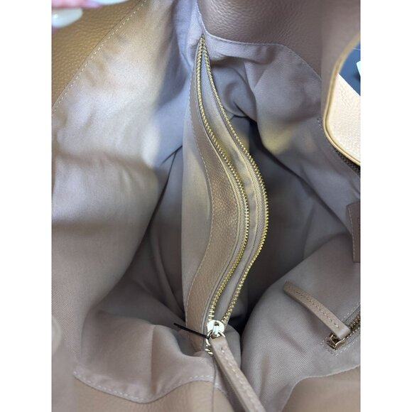 Laggo Soft Leather Hobo Shoulder Bag Camel Textured Handbag - Picture 6 of 6